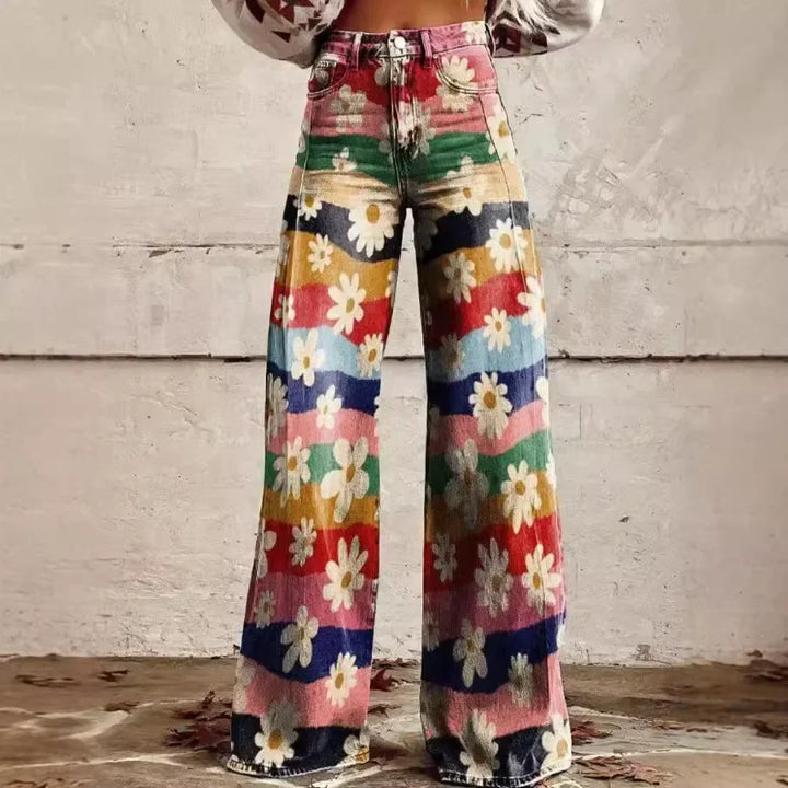 Monika™ - Pantalons Floraux Boho Détendus