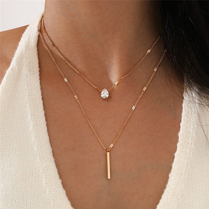 Ensemble de colliers vintage avec pendentif doré