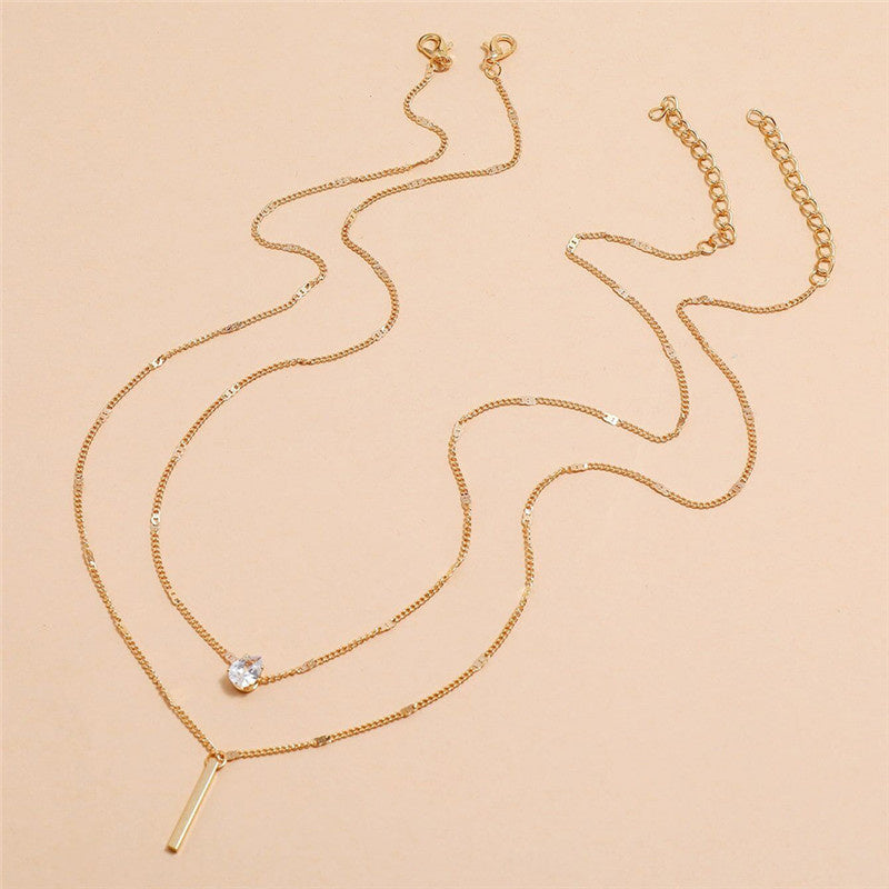 Ensemble de colliers vintage avec pendentif doré