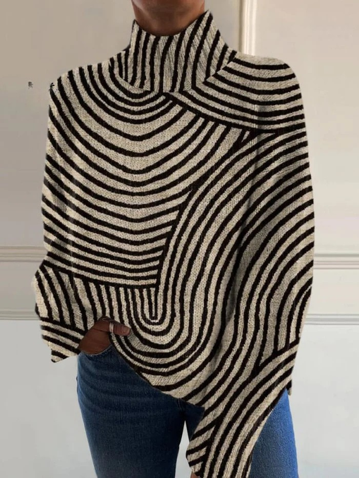 Noemi™ - Pull Col Roulé Artistique