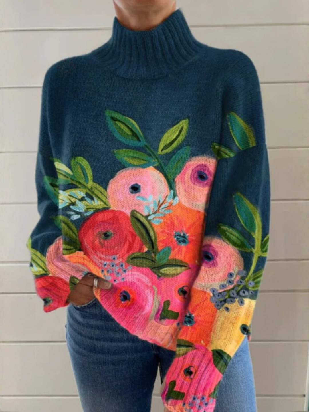 Coralie™ - Pull col roulé de jardin