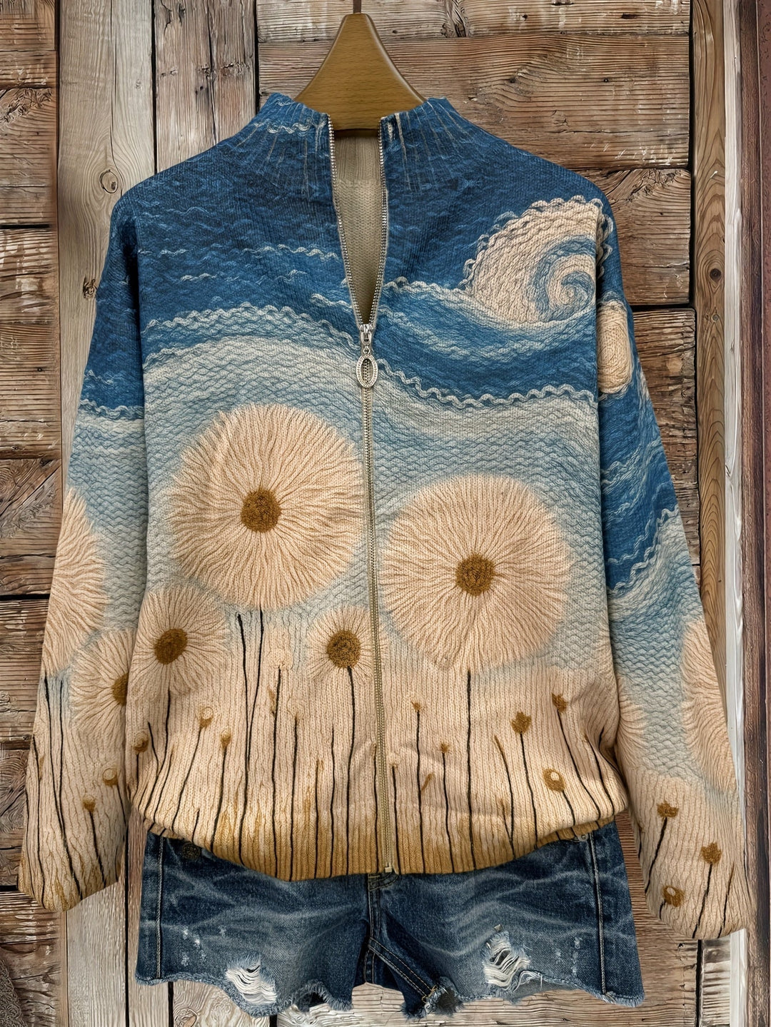 Quinn - Cardigan zippé matelassé Dandelion Meadow