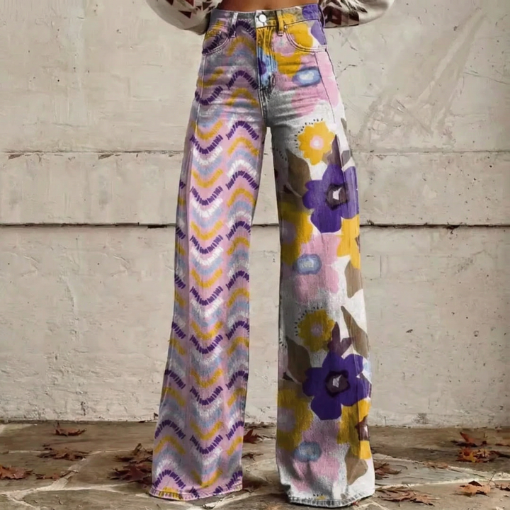 Valeria™ - Pantalons larges à imprimé artistique boho