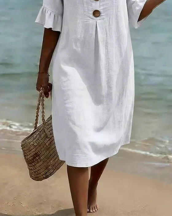 Robe d'été blanche au style floral