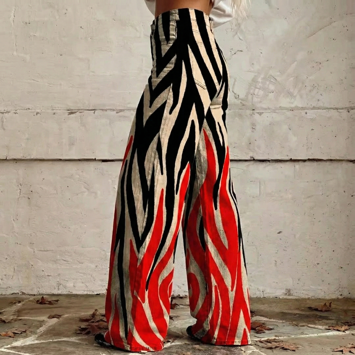 Fabiana™ - Pantalons Taille Haute à Motif Boho