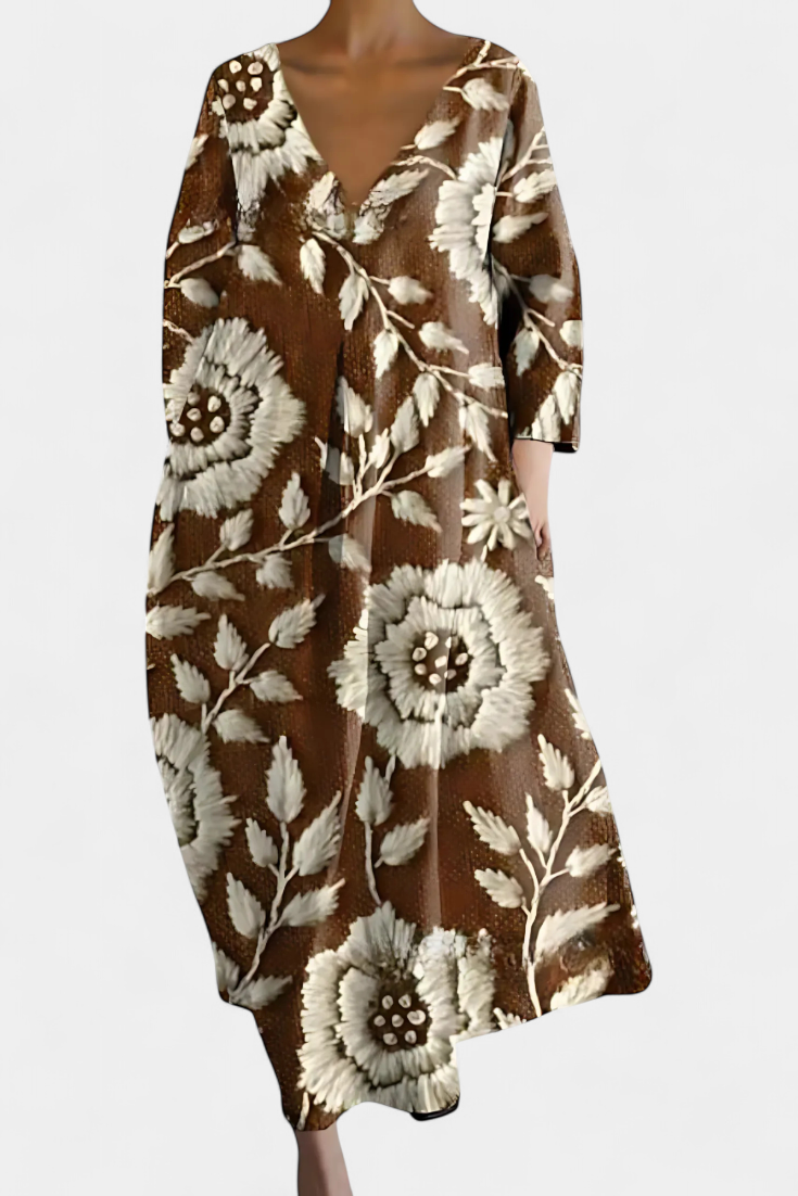 Ana - Robe fluide à motifs