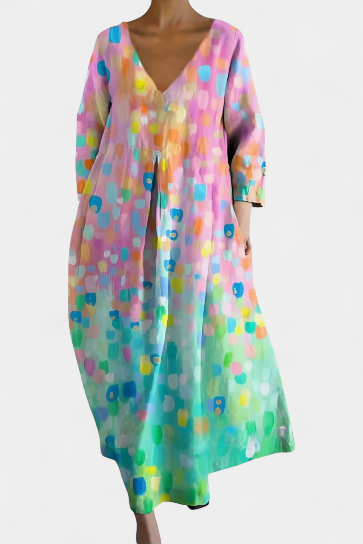 Ana - Robe fluide à motifs