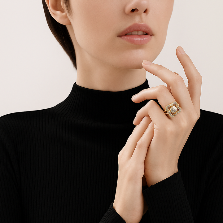 Bague Vintage en Or avec Zirconia