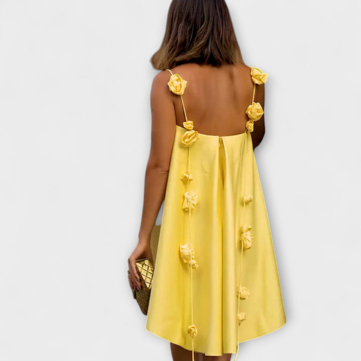Jordan - Robe Mini à Imprimé Floral Élégante avec Bretelles