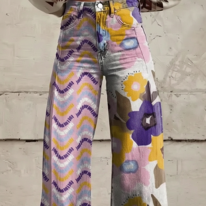 Valeria™ - Pantalons larges à imprimé artistique boho