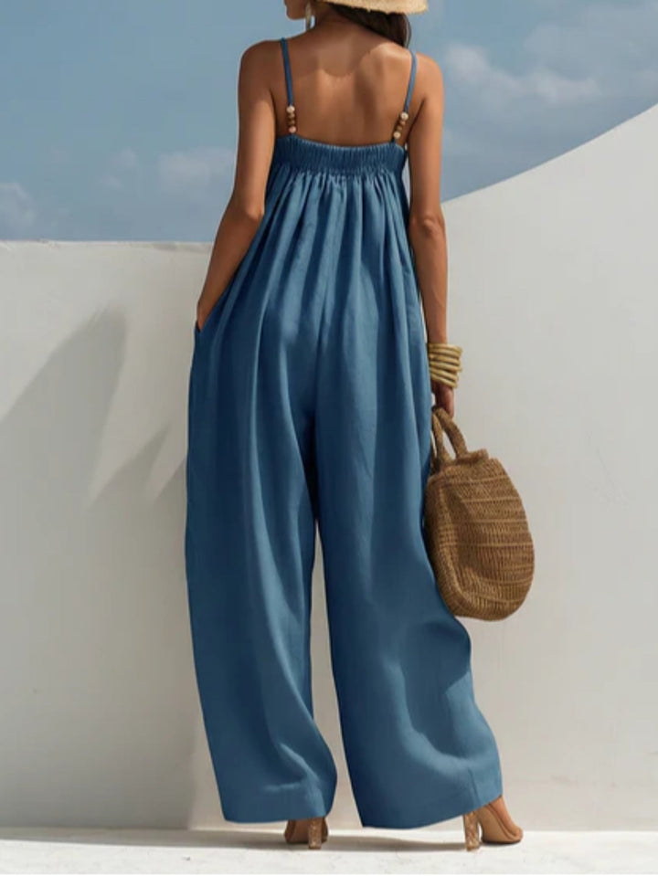 Madison | Salopette en Jean à Jambes Amples