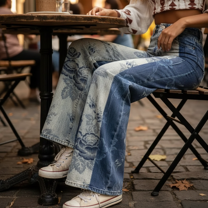 Mia™ - Pantalon Boho Bicolore