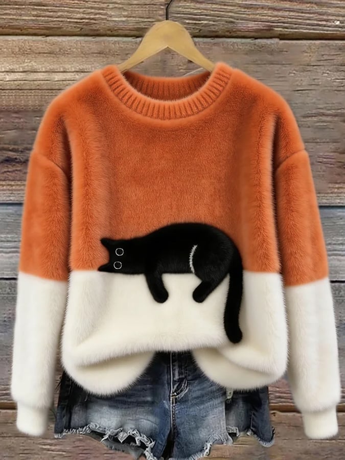 Chloé | Pull Graphique Chat Doux