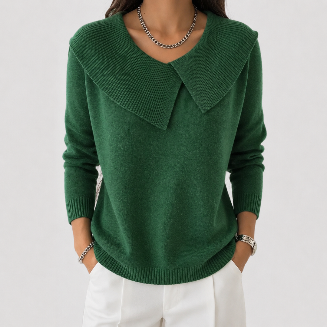 Jennifer | Pull en Tricot avec Col Doux
