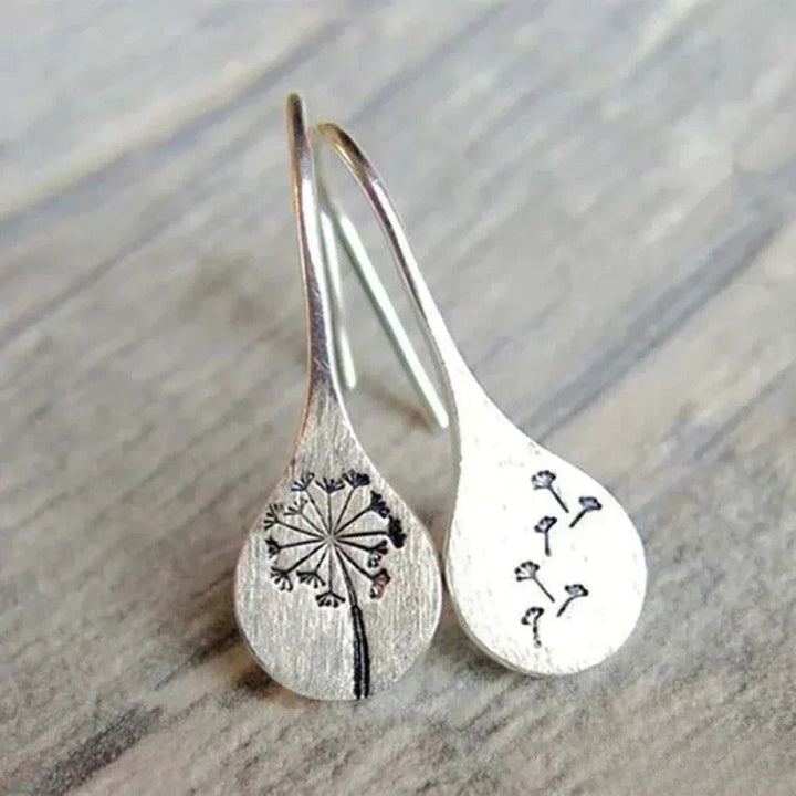 Boucles d'oreilles élégantes au design de feuille de pissenlit