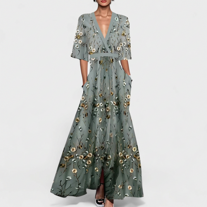 Rute - Robe maxi élégante avec motif floral