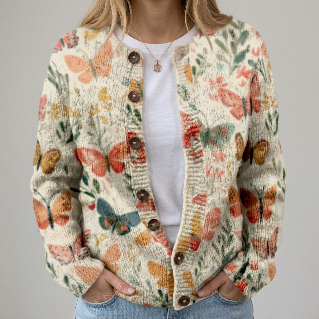 Sophie | Cardigan à Imprimé Floral pour l'Automne