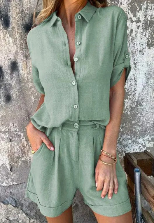 Melda - Ensemble Boutonné Aéré