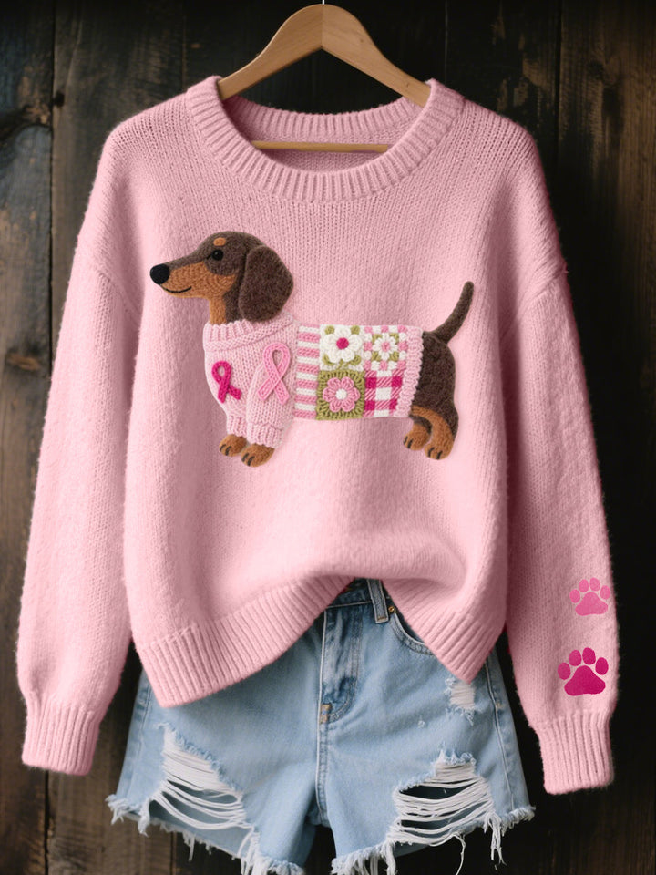Naoni | Pull en Tricot avec Motif de Teckel