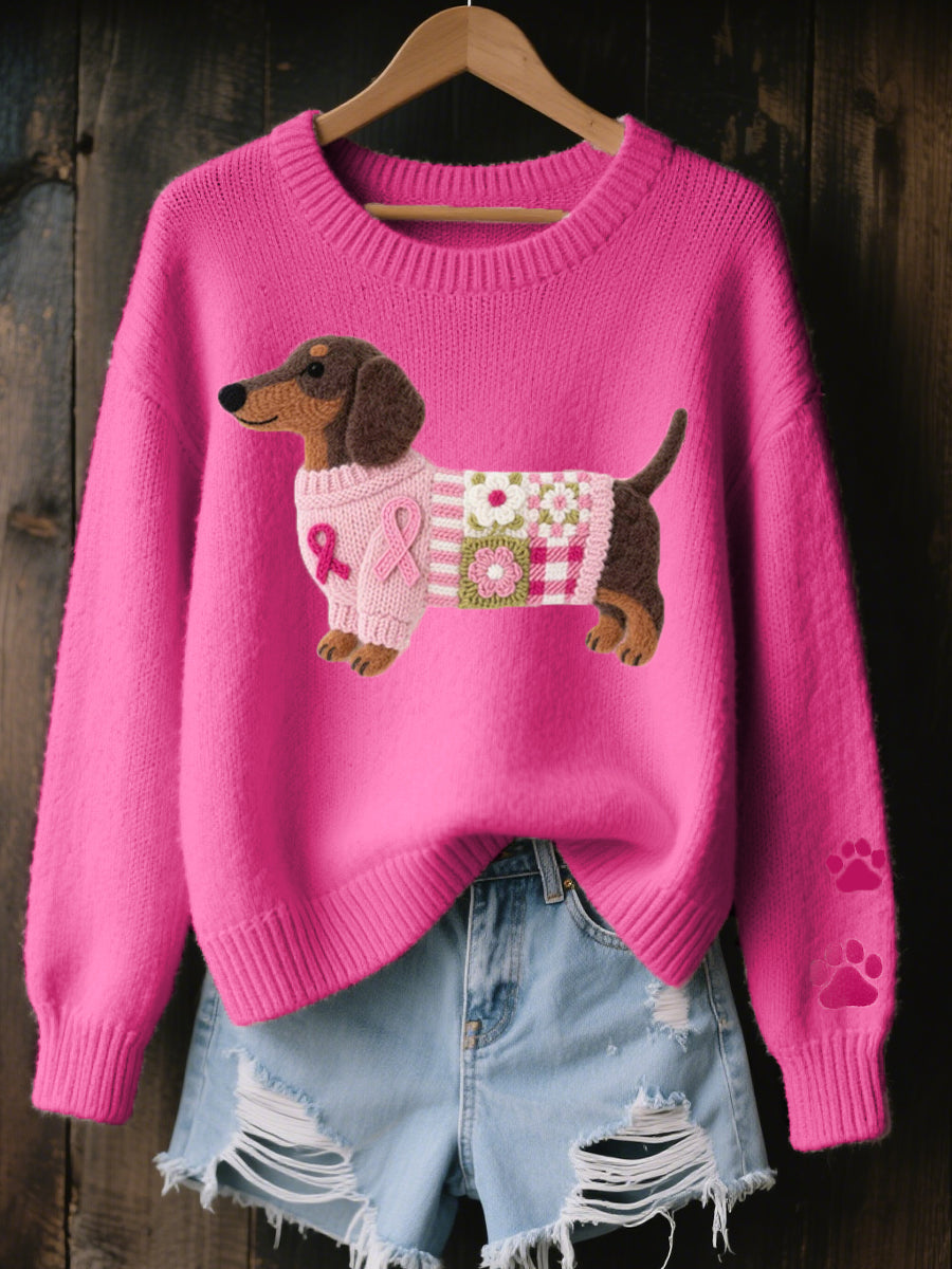 Naoni | Pull en Tricot avec Motif de Teckel