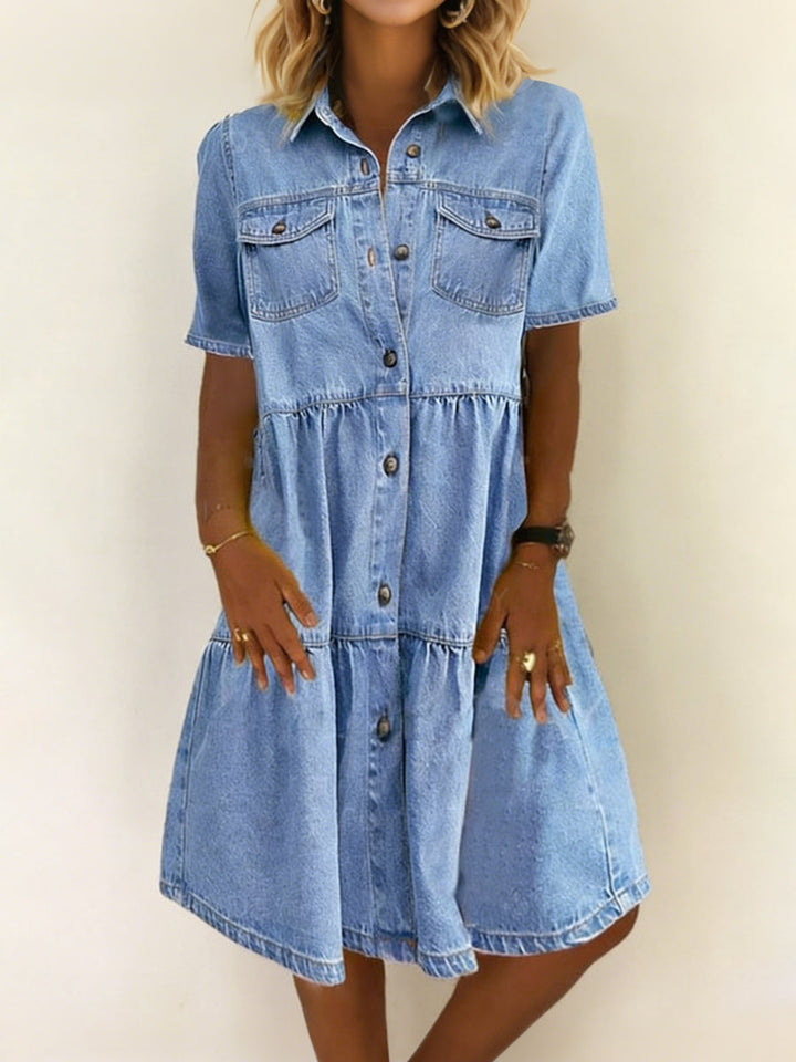 Sophia | Robe en Jean Élégante et Décontractée